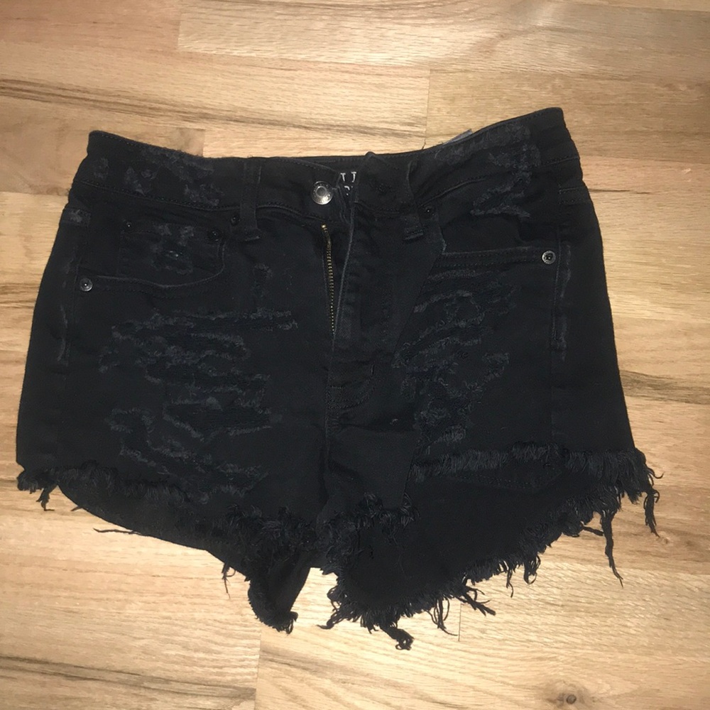 Black American Eagle distressed shorts size 2